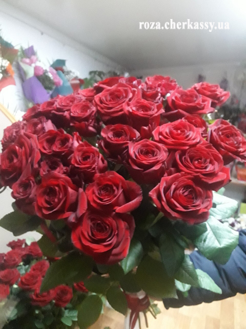 букет из красных роз в Черкассах фото