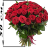 Фото товара 101 роза микс красная и белая (50 см) в Черкассах