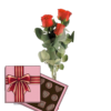 Фото товара 3 красные розы с конфетами в Черкассах