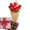 Фото товара 7 красных роз с конфетами в Черкассах