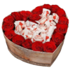 Фото товара 5 белых роз с конфетами в Черкассах