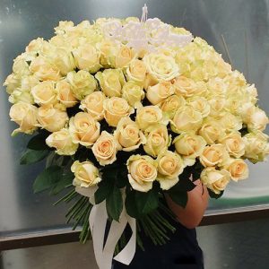 101 кремова троянда в Черкасах фото