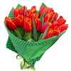 Фото товара 21 красно-жёлтый тюльпан в двойной упаковке в Черкассах