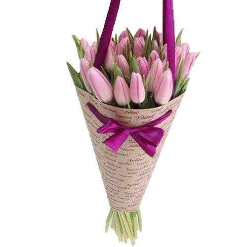 Фото товара 25 нежно-розовых тюльпанов в Черкассах