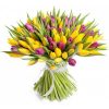 Фото товара 75 тюльпанов микс (все цвета) в корзине в Черкассах