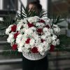 Фото товара Корзина "Белые хризантемы, жёлтые розы" в Черкассах