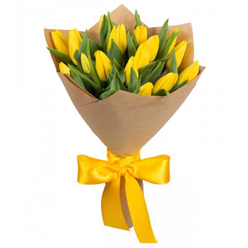 Фото товара 15 жовтих тюльпанів в Черкассах