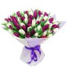 Фото товара 101 пурпурний тюльпан у коробці в Черкассах
