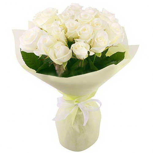 Фото товара 19 білих троянд в Черкассах