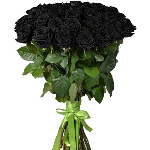 Фото товара 25 чорних троянд в Черкассах