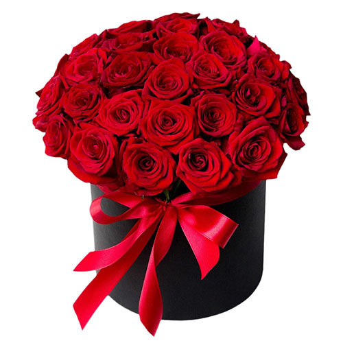 Фото товара 33 троянди в капелюшній коробці в Черкассах