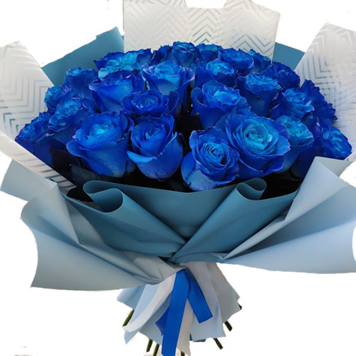 Фото товара 33 сині троянди (фарбовані) в Черкассах