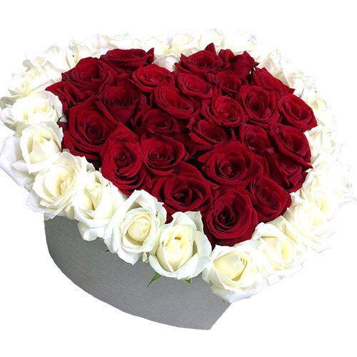 Фото товара 51 троянда серце в коробці в Черкассах