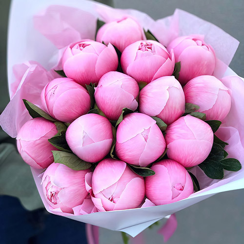 Фото товара 15 розовых пионов в Черкассах