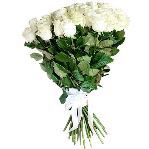 Фото товара 33 белые розы в Черкассах